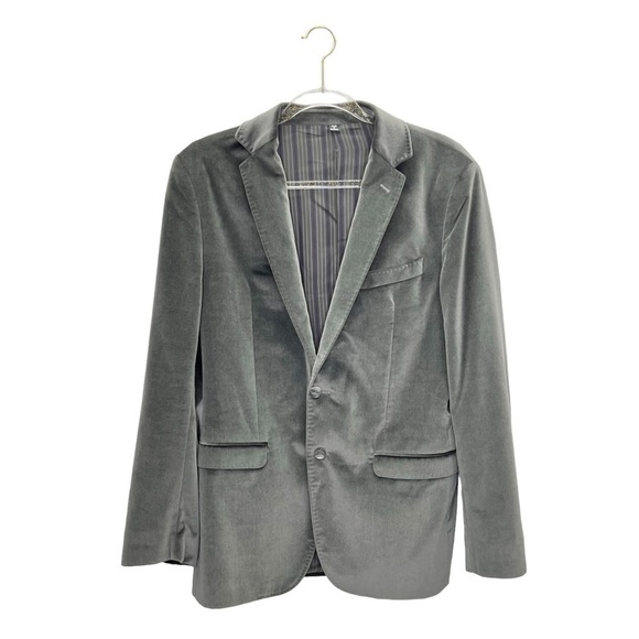 Dolce & Gabbana Gray Velvet Blazer Men’s Euro Size 50 = US 40 Sports Jacket Coat - Picture 1 of 15